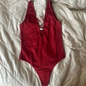 Wilfred Free red lais bodysuit size small